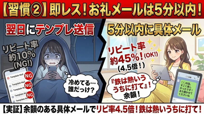 お礼メールはすぐに送ると効果的