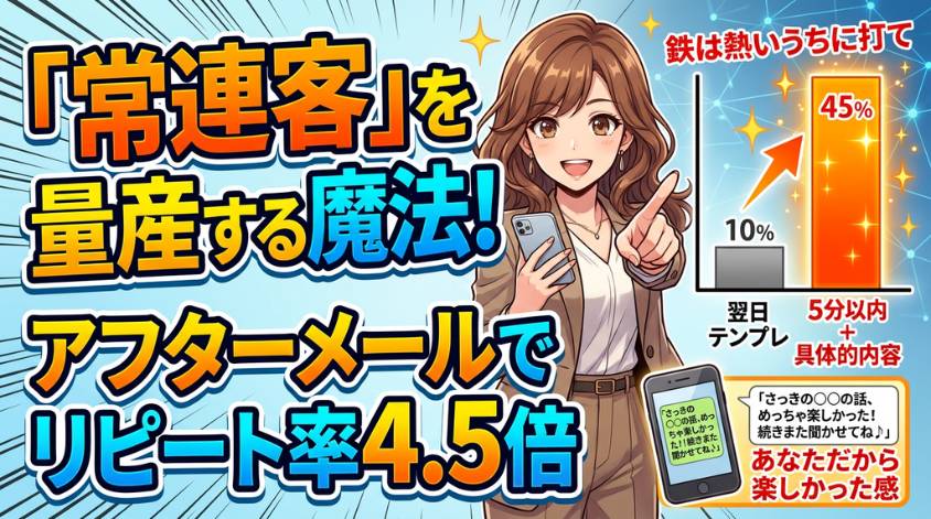 アフターメールで常連客をゲット