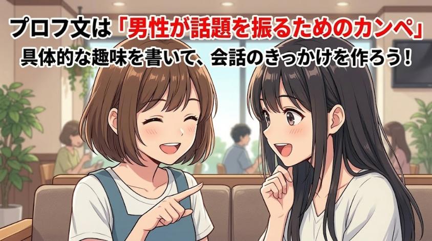 プロフ文はしっかりと書いて会話のきっかけにする