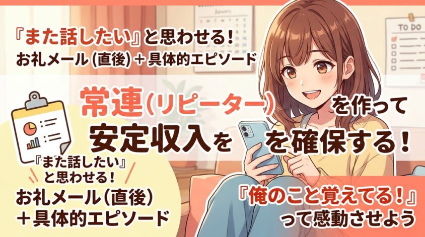 リピーターを確保して安定収入につなげる