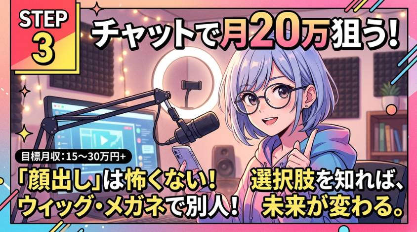 チャットレディに挑戦して月20万円を狙う