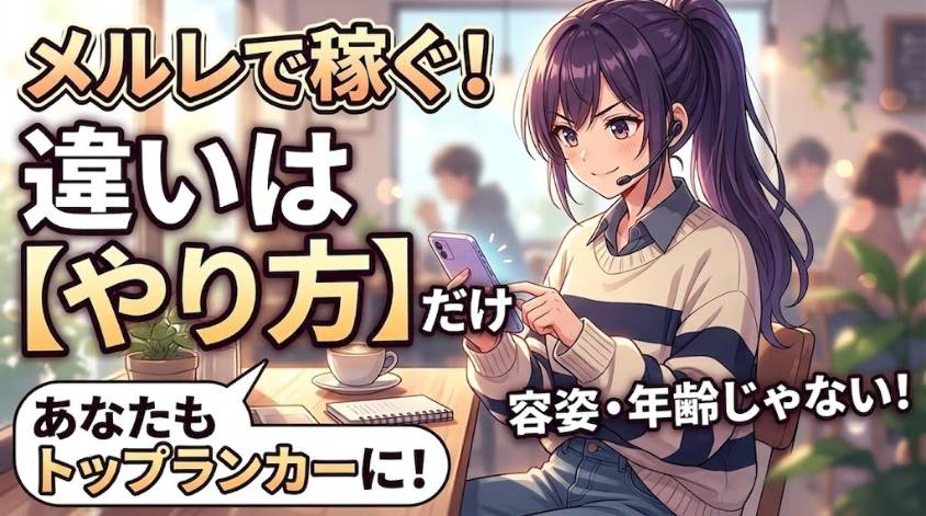 容姿や年齢関係なくメルレは稼げる