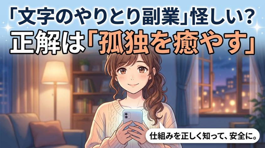 チャットレディは文字のやり取りで孤独を癒すサービス業