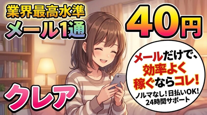 クレアはメール1通40円から