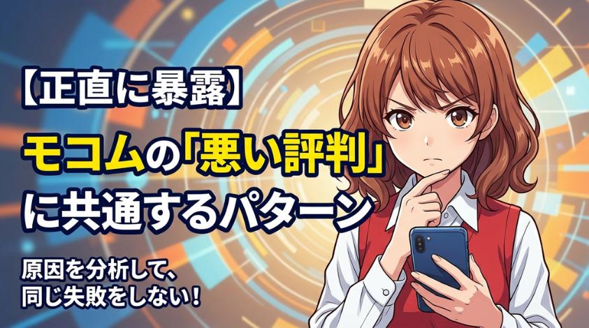 モコムの悪い評判の共通点