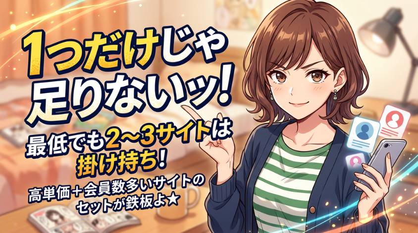 メールレディはサイト掛け持ちがおすすめ