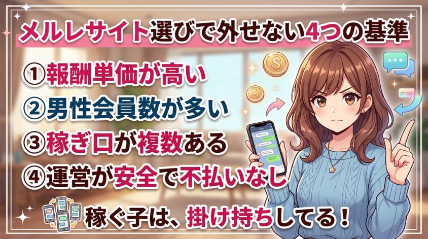 メールレディ選びを失敗しないポイント