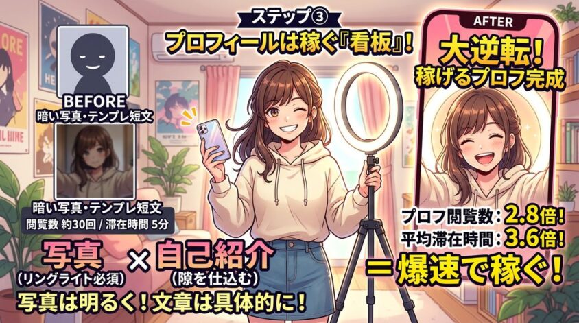 プロフィールはしっかりと作りこむ