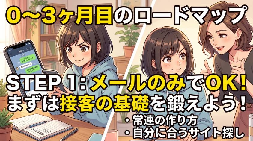 メールのみで接客の基礎を学ぶ