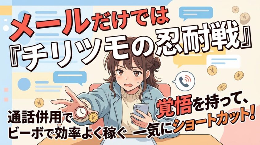 メールだけで稼ぐのは難しい