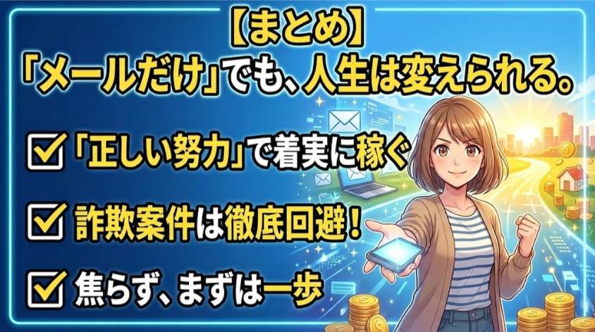 メールだけではじめても収入アップは目指せる