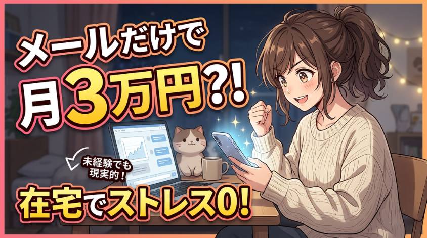 メールレディで月3万円は稼げる