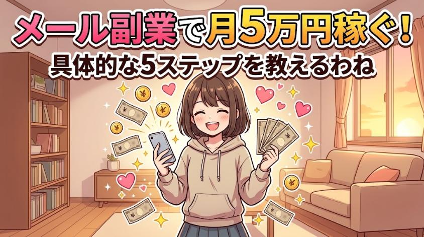 メール副業で稼ぐ５ステップ