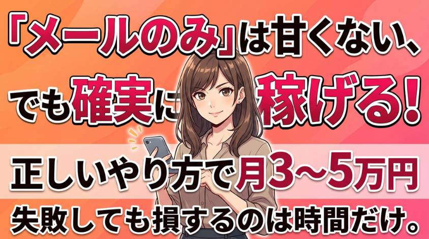 メールのみで稼げるのは最大5万