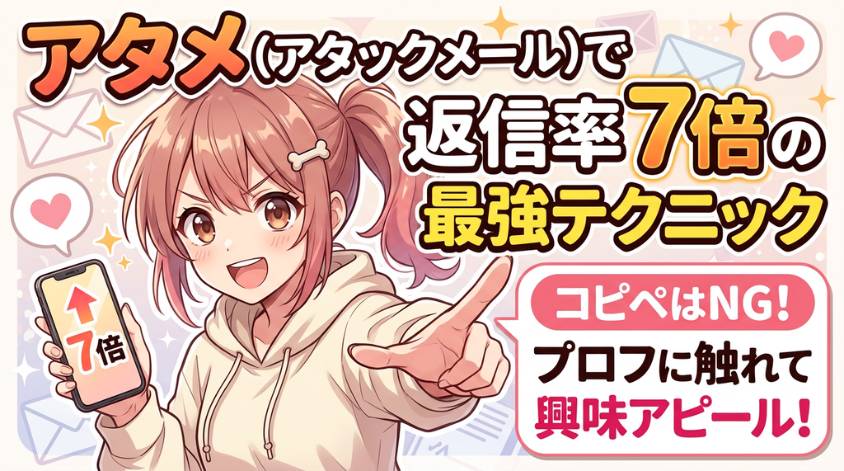 アタックメールを工夫して返信率7倍