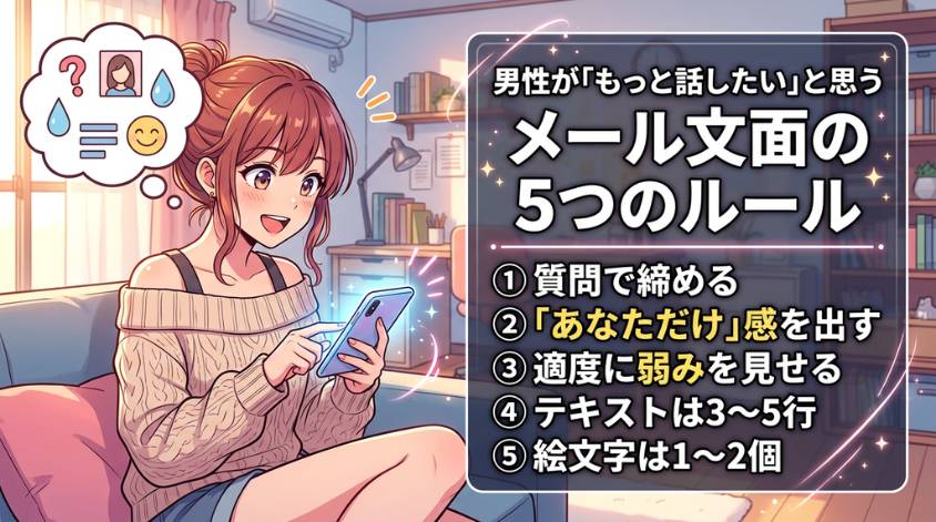 男性の心理を刺激するメール文面