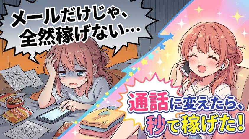 メールだけで稼げないなら通話を使う