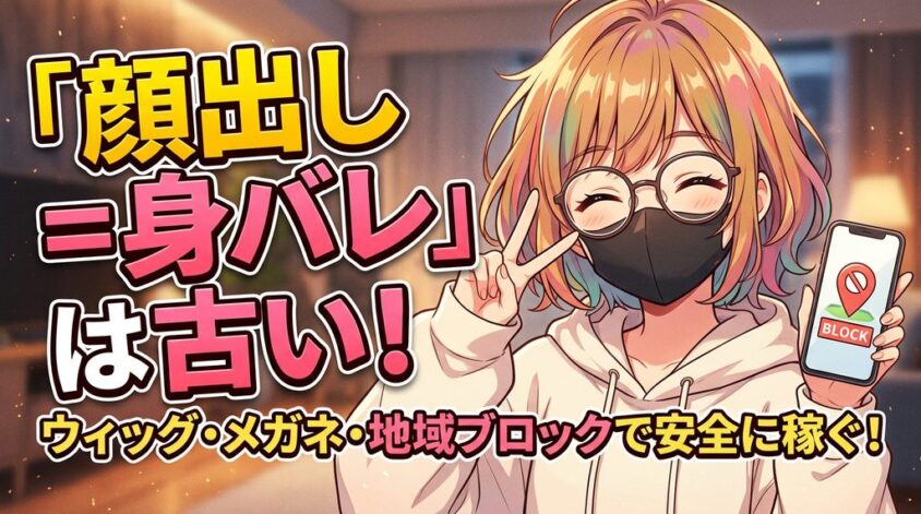 ウィッグやメガネで変装すれば身バレしない