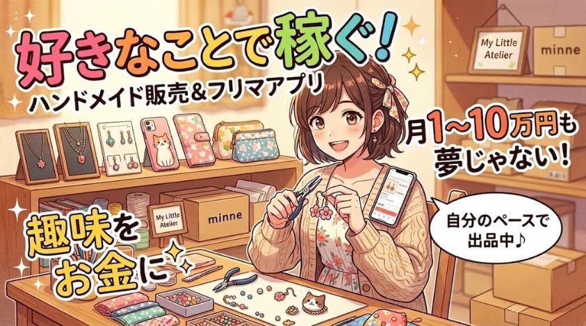 ハンドメイドは自分のスキルを販売できる