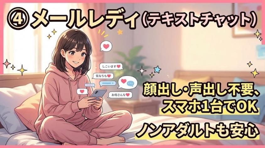 メールレディは顔出しなしで稼げる