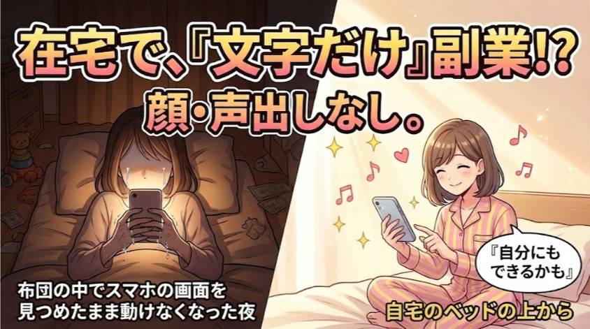 女性が文字だけで稼げる在宅ワーク