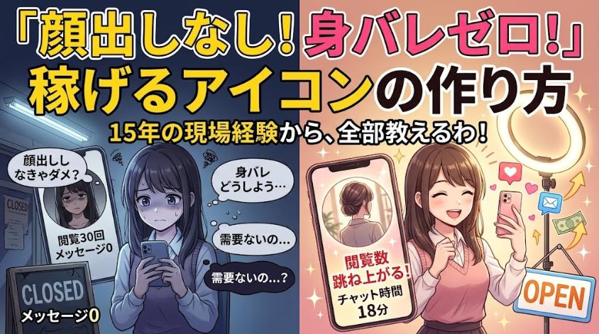 メルレで稼げるアイコン写真