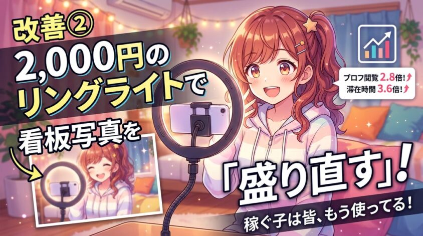 プロフ写真はリングライトを使う