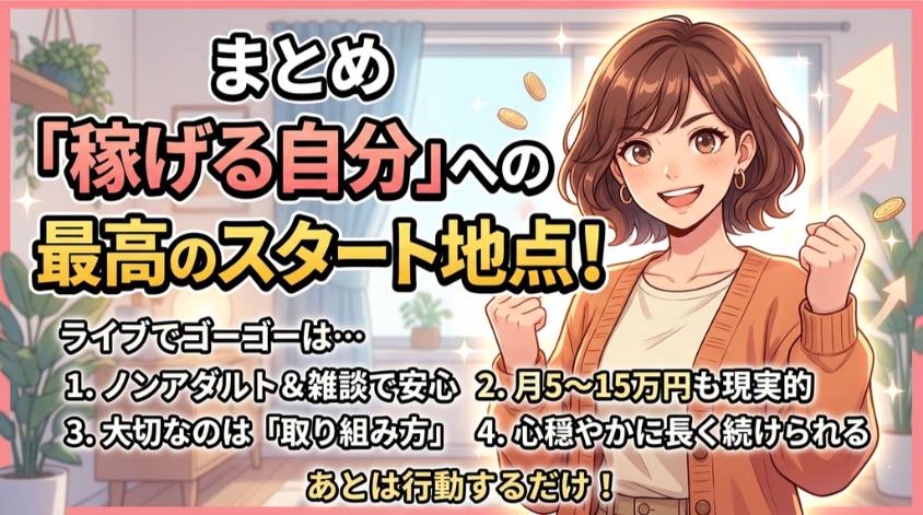 ライブでゴーゴーで稼げる自分を育てる