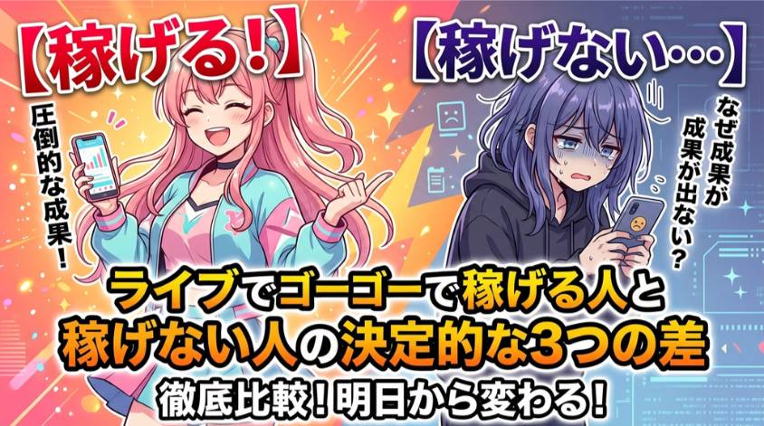 ライブでゴーゴーで稼げる・稼げないの違い