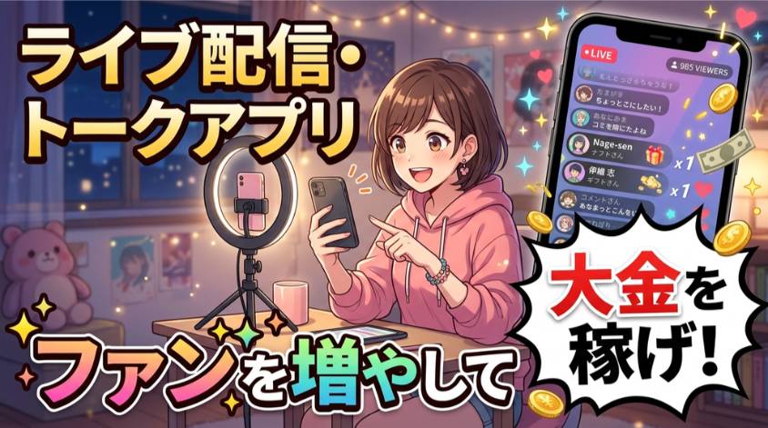 ライブ配信はファンが増えれば稼げる