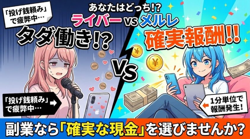 メルレなら１分単位で報酬が発生する