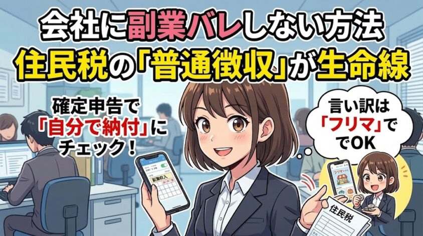 会社にばれないように住民税は自分で納付する