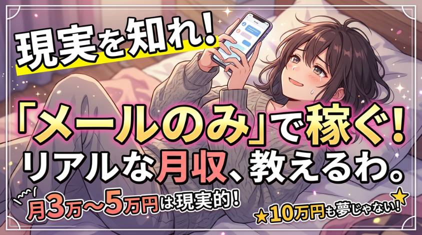 メールレディのメールのみで稼ぐ方法