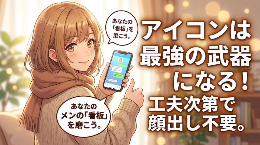 顔出しなしのアイコンでも工夫次第