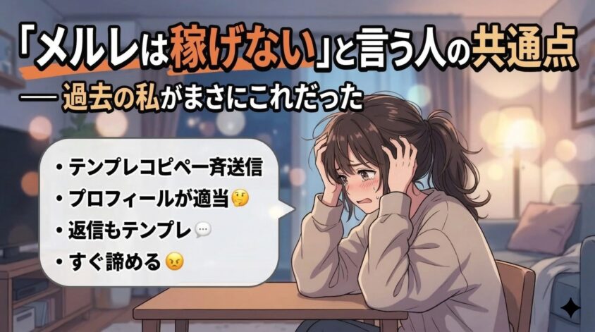 メルレで稼げない人の共通点