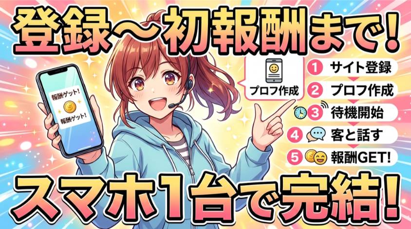 チャットレディ登録までの5ステップ