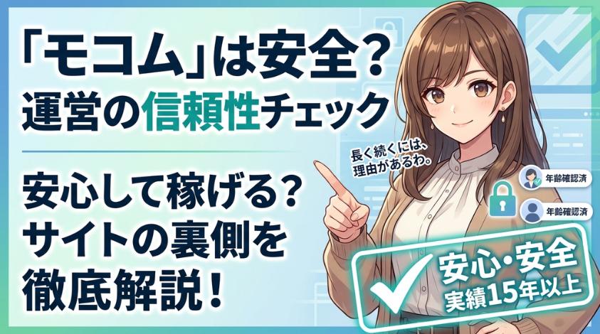 モコムは安全で信頼できるサイト
