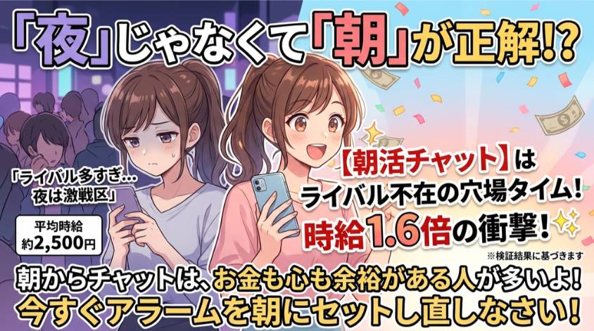 朝の人の多い時間を狙う