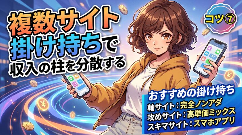 収入を分散して効率的に稼ぐ