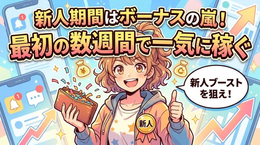 新人期間中は見てもらいやすい