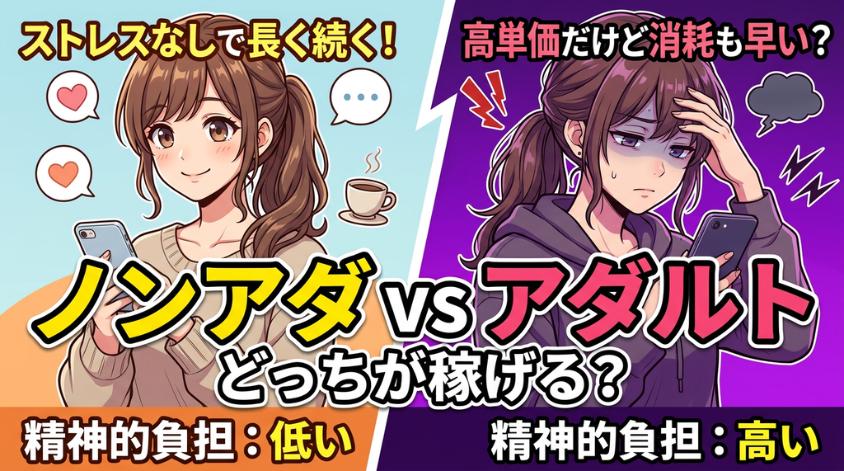 ノンアダルトとアダルトの違いを比較