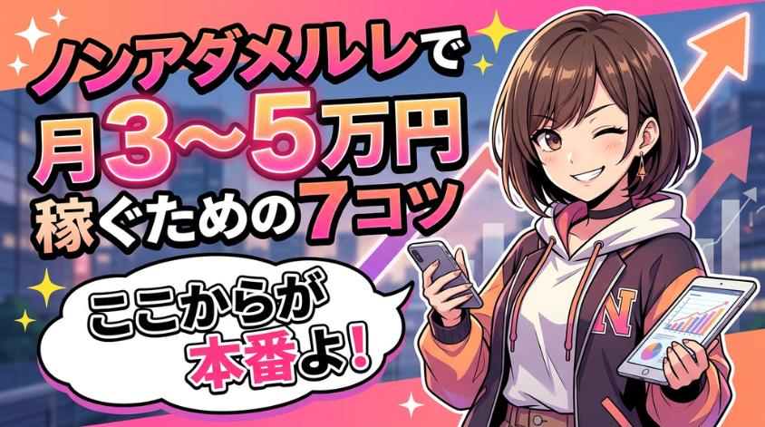 ノンアダルトのメルレで稼ぐコツ