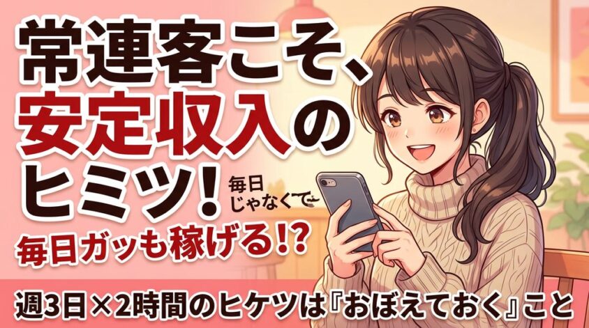 常連客ができると収入が安定する