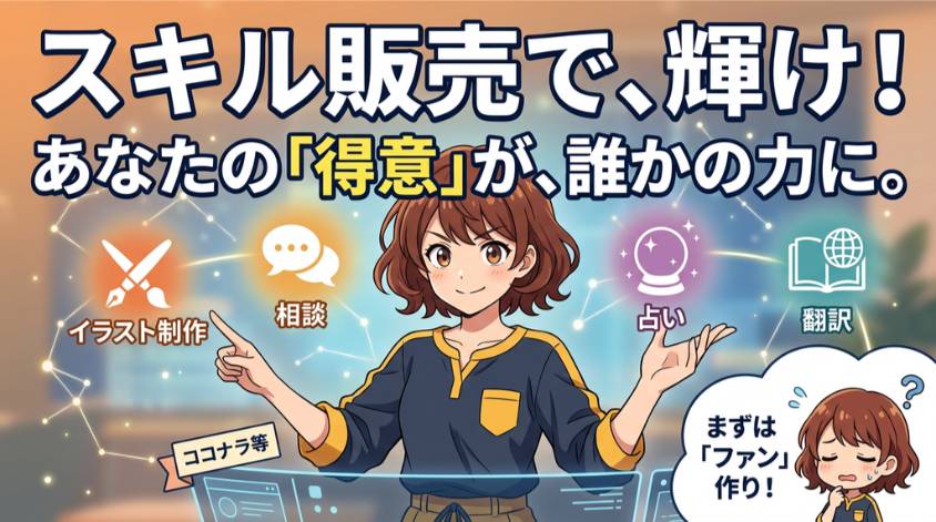 スキル販売で自分の得意を販売する