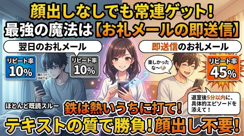 ５分以内のアフターメールで常連を作る