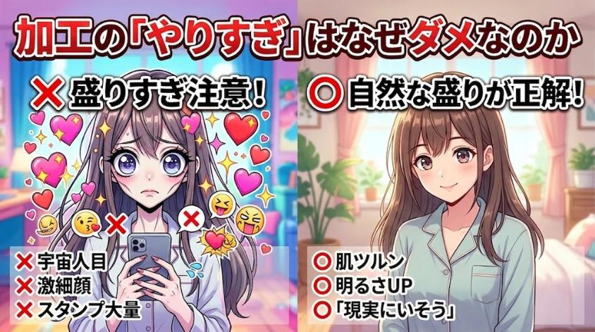 写真を加工しすぎるのがダメな理由