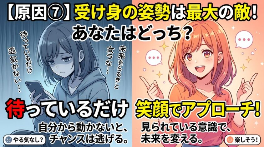 見られていると意識して笑顔でアプローチする