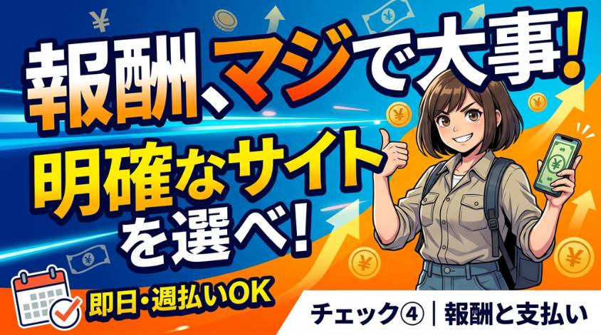 報酬体系や支払い方法が明確になっている