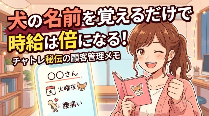 男性のプロフィールや話した内容をメモしておく