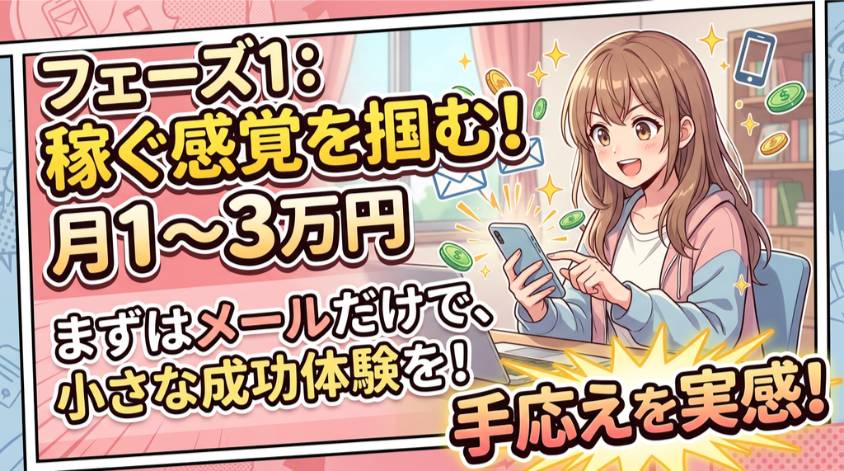 最初は稼ぐ手応えを実感する